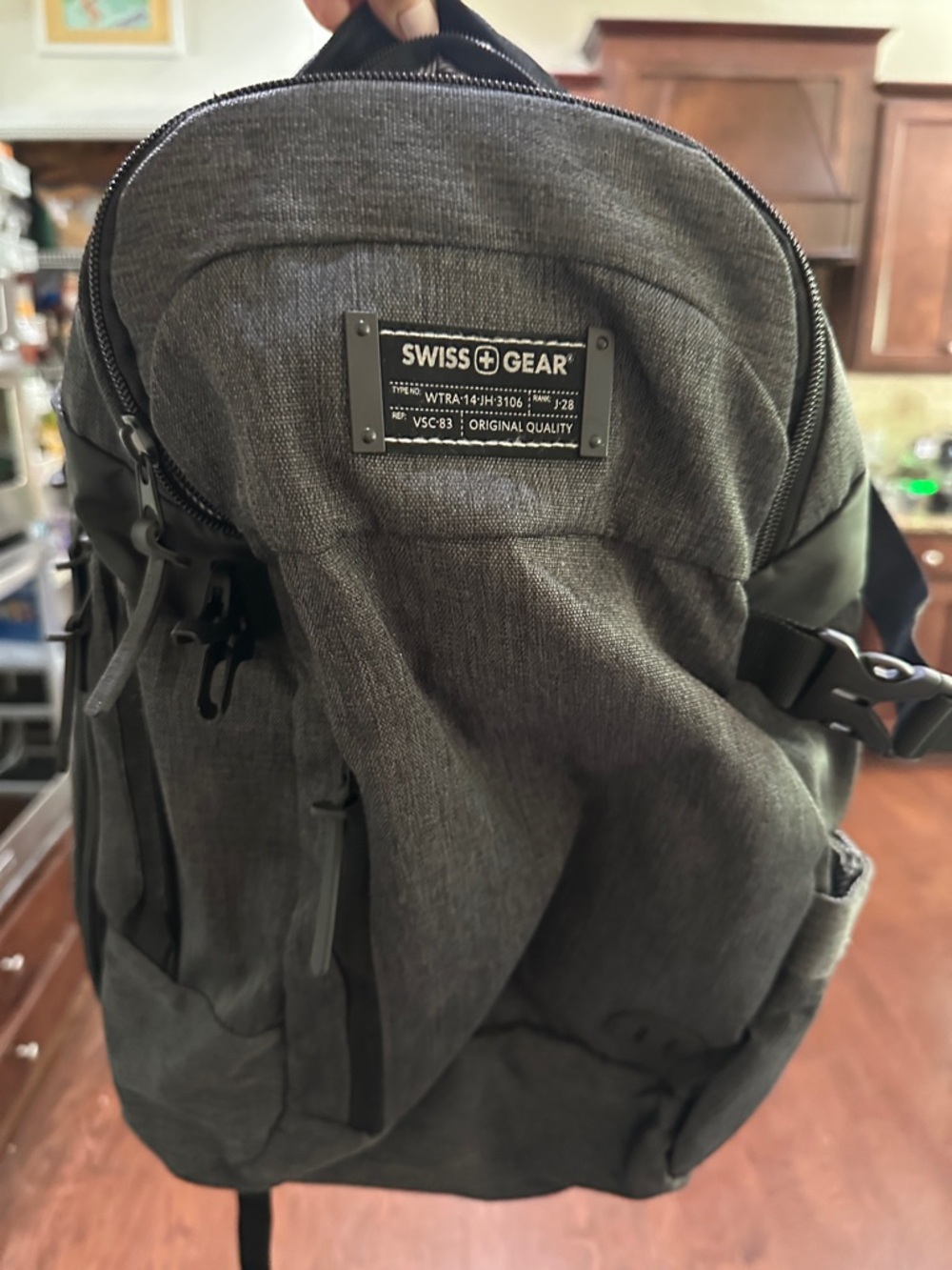 SwissGear Hybrid Travel Laptop Backpack, Heather Grey, 18-Inch